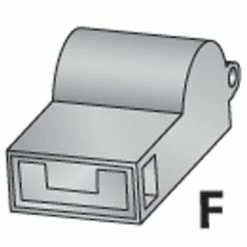 V-Twin Manufacturing Flag-Type Terminal, Female Spade Insulator