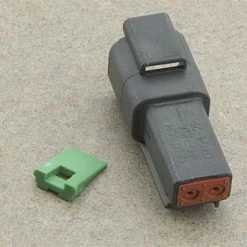 NAMZ Custom Cycle Deutsch 2- Pin Black Plug Wiring Connector