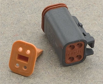NAMZ Custom Cycle Deutsch 4-Pin Black Plug Wiring Connector 3 NAMZ Custom Cycle Deutsch 4-Pin Black Plug Wiring Connector