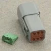 NAMZ Custom Cycle Deutsch 6-Pin Gray Receptacle Wiring Connector -Car Accessories Shop 382 403 A V1